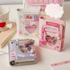 M5 Korean Pink Heart Ring Binder Detachable Portable Travel Journal for KPOP Idol Cute Small Album with Strap Diary Scrapbook