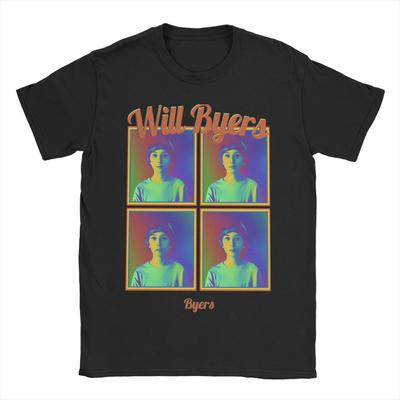 T-shirts Homme Will Byers Vêtements en Coton Mode Manches Courtes Col Rond T-shirt Impression T-shirt