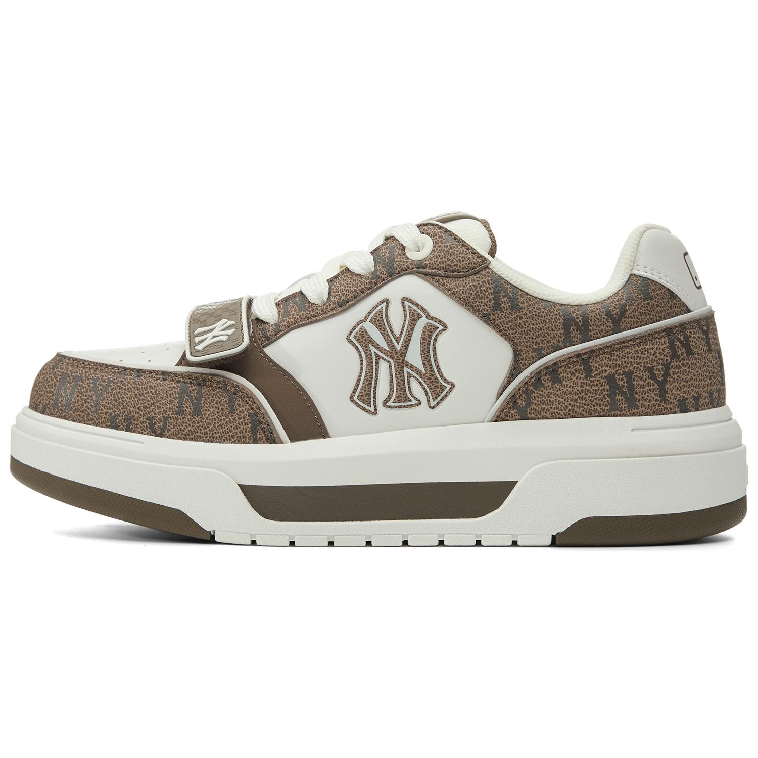 

New MLB New York Yankees Abrasion Resistant Slip Resistant Low Top Skateboard Shoes Unisex Brown 3ASXP025N-50BRS 40.5