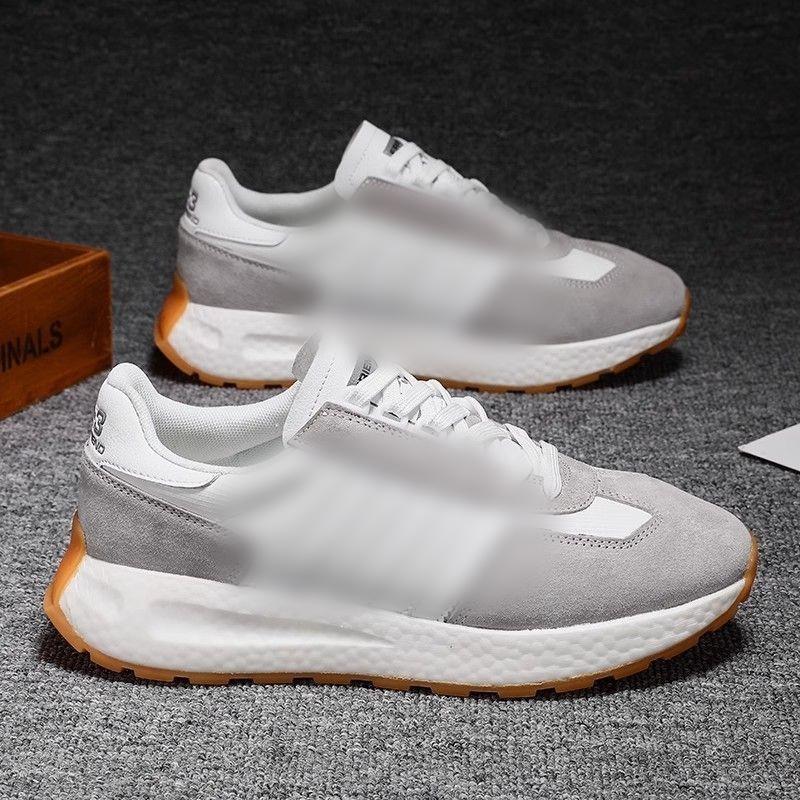 

Новые модные мужские кроссовки Four Seasons с толстой подошвой для студентов и мальчиков, трендовые кроссовки с мягкой подошвой, дышащие, повседневные кроссовки для бега 44 серый