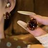 Silver Needle Resin Water Drop Stud Earrings, a Multi-wear Maillard Earrings, Light Luxury Earrings Wholesale