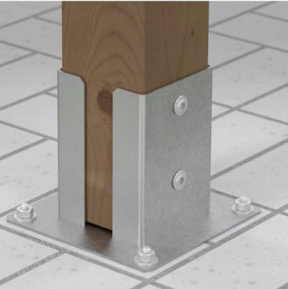 Bolted Concrete Post Base 92x150x2mm