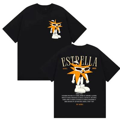 Rapper MORA Tour 2025 Merch T Shirt Men's Women Vintage High Quality Fashion T-shirts Hip Hop High Quality Short Sleeves Casual