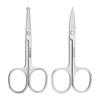 Men's Precision Grooming Scissors Set: Stainless Steel, Pointed Tip for Eyebrows, Round Tip for Nose Hair, Mirror-Polished Finish