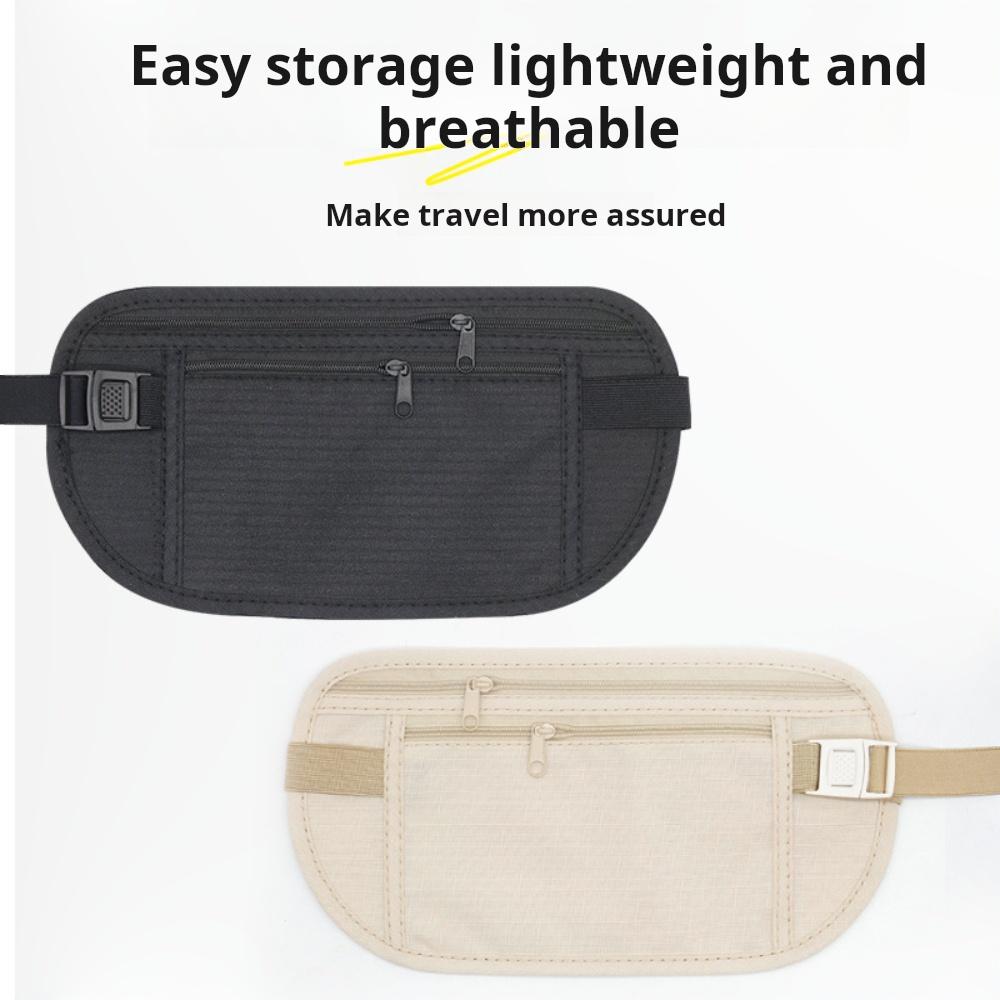 1 Stück Diebstahlsichere, unsichtbare Lauf-Gürteltasche, multifunktionale, ultradünne Reise-Handytasche für Männer und Frauen, Fahrradtasche