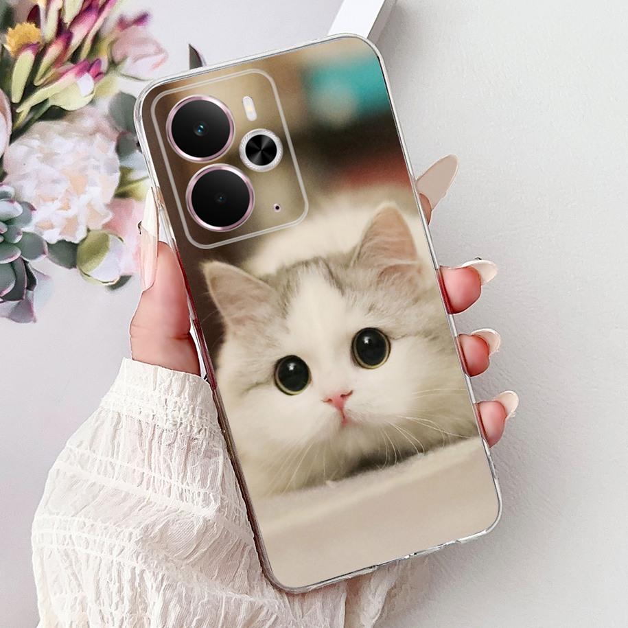 For Realme 14 5G Case Realme 14T Cover RMX5078 RMX5075 Shockproof Silicone Soft TPU Flower Bumper For Realme14 14 T Phone Shells