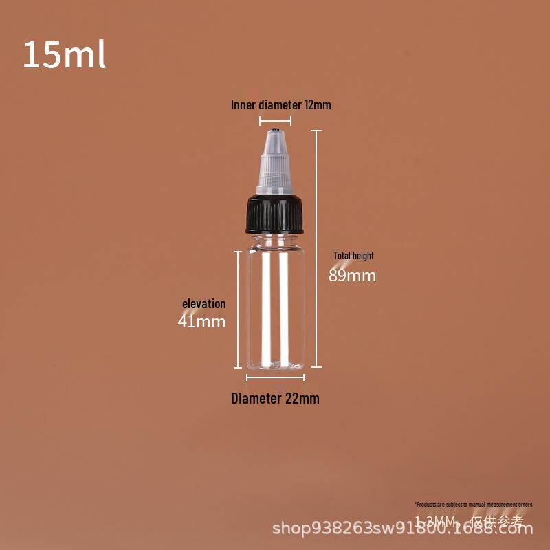 Transparent PET Squeeze Bottle with Pointed Cap - Available in 120ml, 200ml, 500ml for Lotion, Pigment, Ink, Refill or Dropper Use.