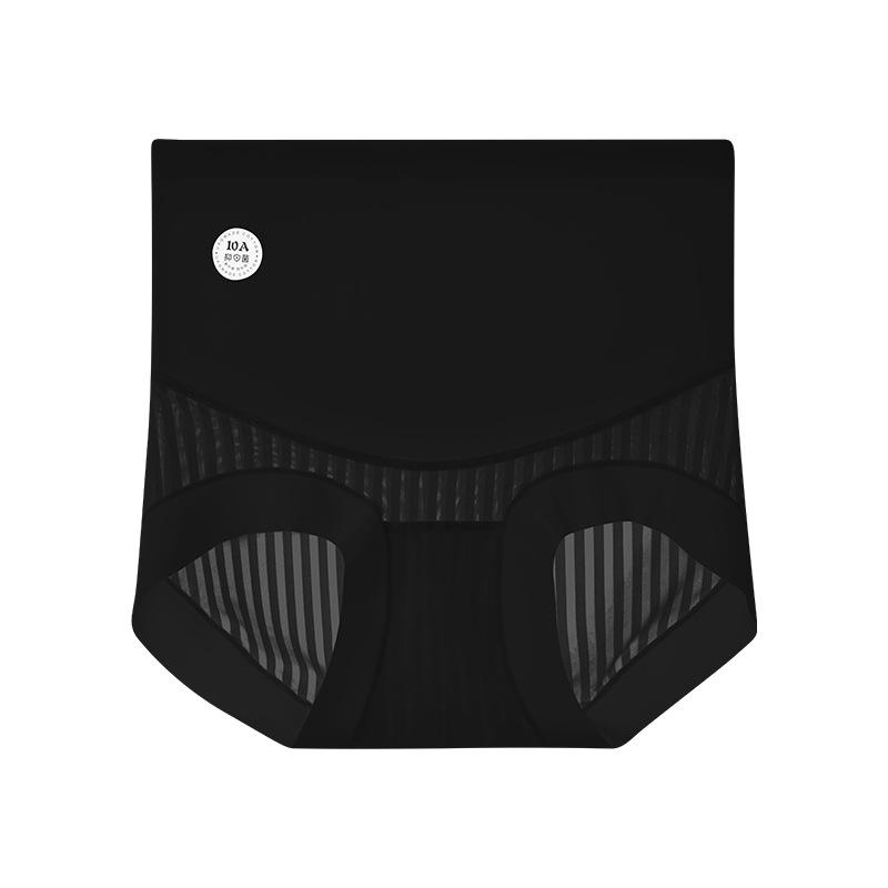 

Женское нижнее белье большого размера на весну и осень с высокой талией, антибактериальной ластовицей 10A, для формирования живота после родов 3XL чёрный