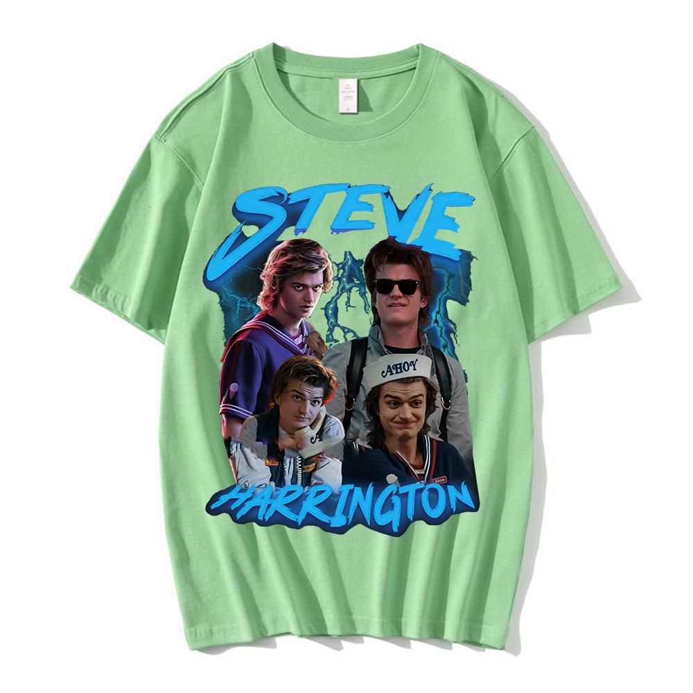 Steve Harrington Tshirts Unisexs Harajuku Graphics Print Tshirt Short Sleeve Pure Cotton Oversize Streetwear Unisex T Shirt