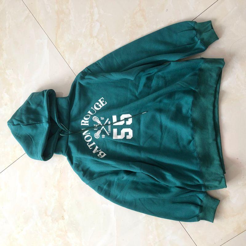 Japanese Order Hooded Fleece Lined Sweater Winter New Men's and Women's Same Style Long Sleeves Letters Plus Size Casual Pullover 30387