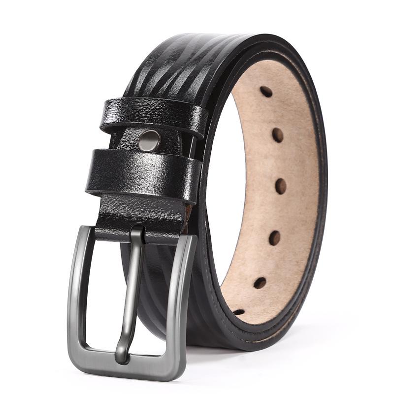 Men's Fashionable Genuine Leather Pin Buckle Belt - Versatile Cowhide Jeans Accessory