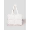 Square Quilted Padded Shopper Bag Ivory