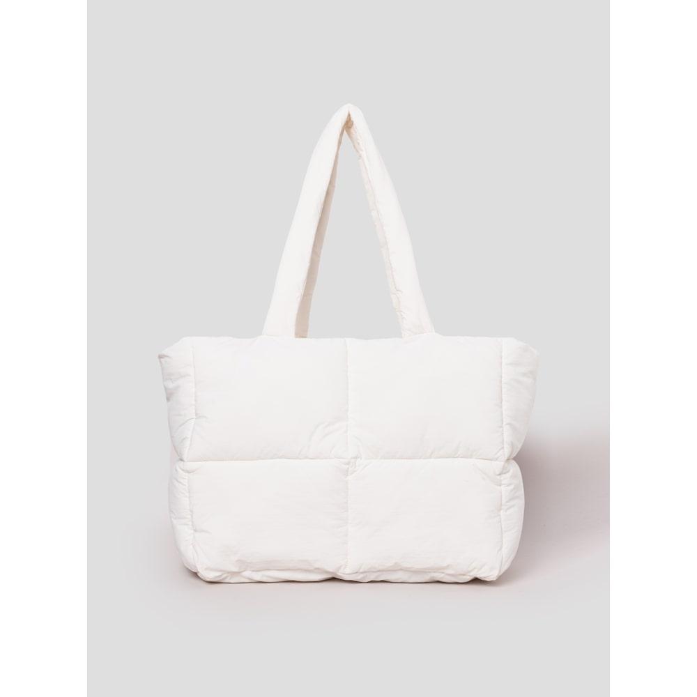 8seconds Square Quilted Padded Shopper Bag Ivory