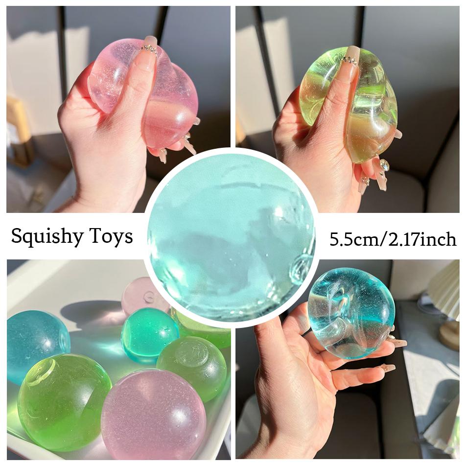 Palla Trasparente Morbida Mochi Simulato 3 Stili Nee doh Maltosio Giocattolo Squishy Giocattolo Antistress Rimbalzo Rapido Rilassamento Mano Regalo Presente squishy