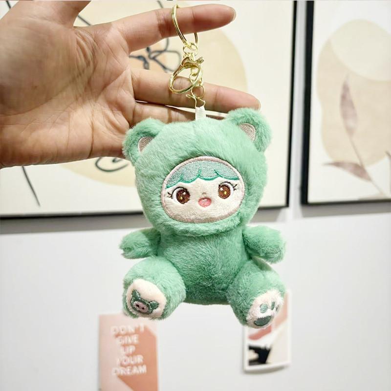 Plush Cute Toy Bear Adorable Stuffed Bunny Doll For Girls Birthday Gifts And Backpack Charm