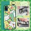 Durable Fashion Design Phone Case For ZTE Blade A71 Cartoon Ring Anti-dust Phone Holder Anti-knock Lanyard Kickstand