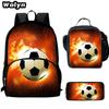 Football School Bag High Definition Waterproof Printing Multi-Functional Load Reduction Ridge Backpack