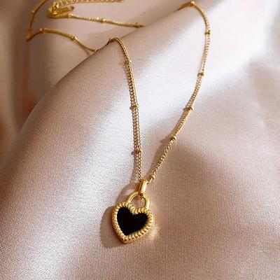 2023 New Double Sided Heart Pendant Necklace For Women Girl Clavicle Chain Choker New Fashion Trendy Jewelry Gift Party