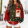 Women's Casual Christmas Print Neck Sweatshirt for Holiday