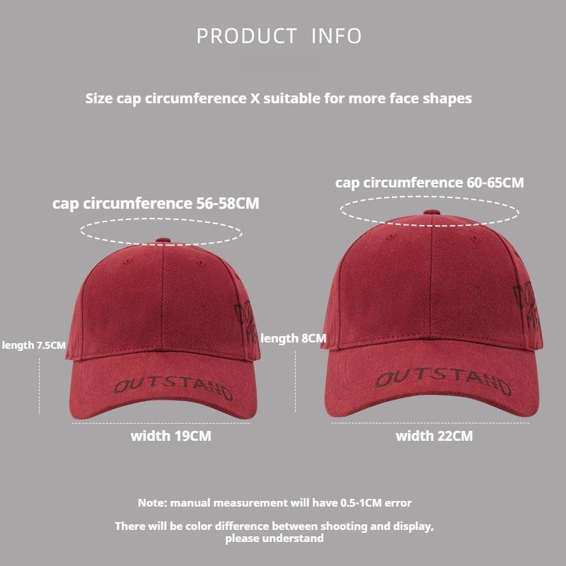 XXL Big Size Letters Washed Vintage Baseball Caps Men/Women Adjustable Wide Brim Cotton Golf Hat Oversize Extra Large Size Hats