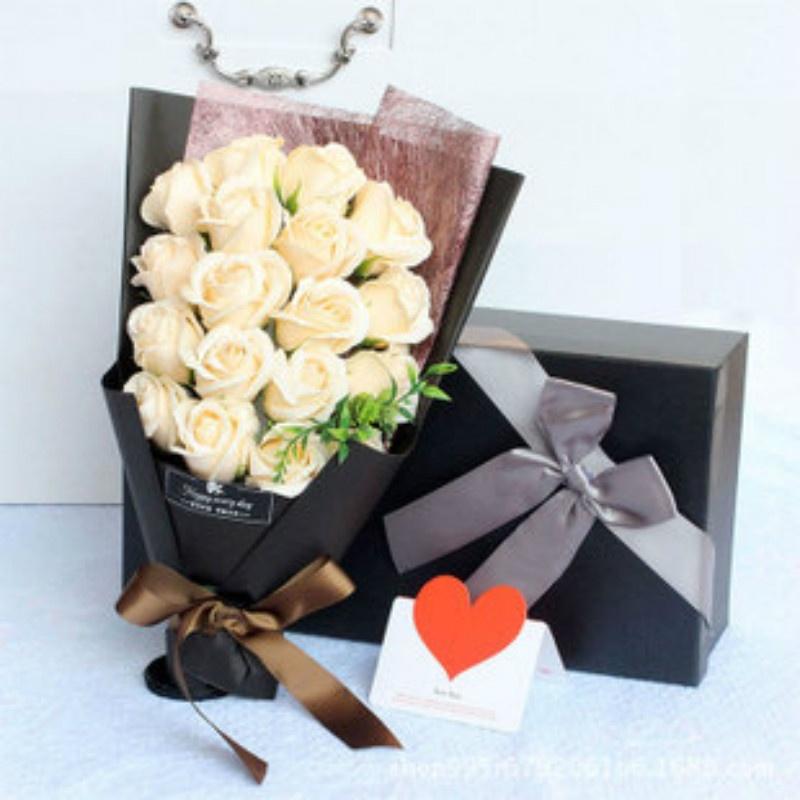 Romantic Valentine's Day Eternal Flower 18 Soap Rose Bouquet Gift Box Mother's Day Birthday Gift