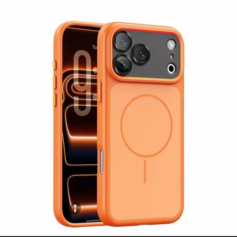 For Magsafe Magnetic Wireless Charging Silicone Phone Case For iPhone 13 14 15 16 17 Pro Max Shockproof Metal Lens Protect Cover