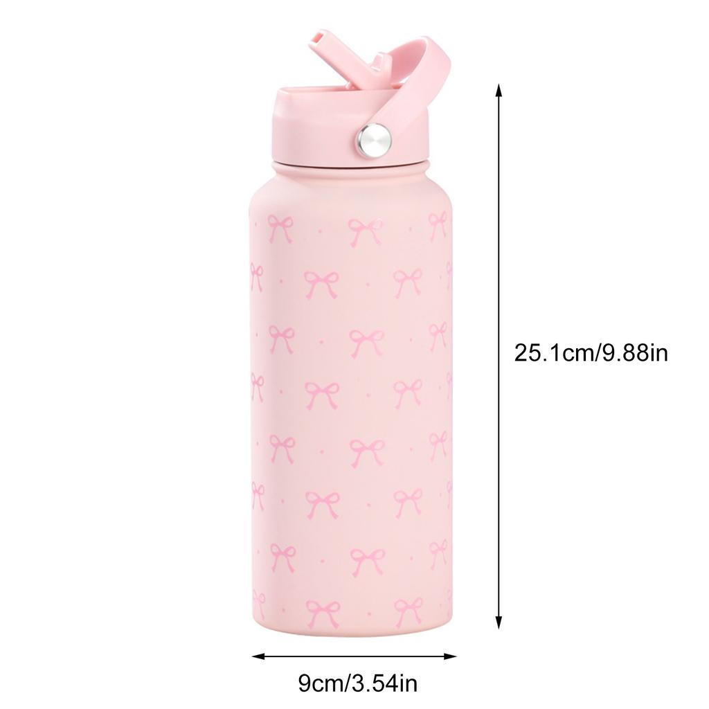 1L Insulated Water Bottle Wide Mouth 32oz Travel Tumbler Stainless Steel with Lid Gifts for Women Girls Teens Birthday Christmas