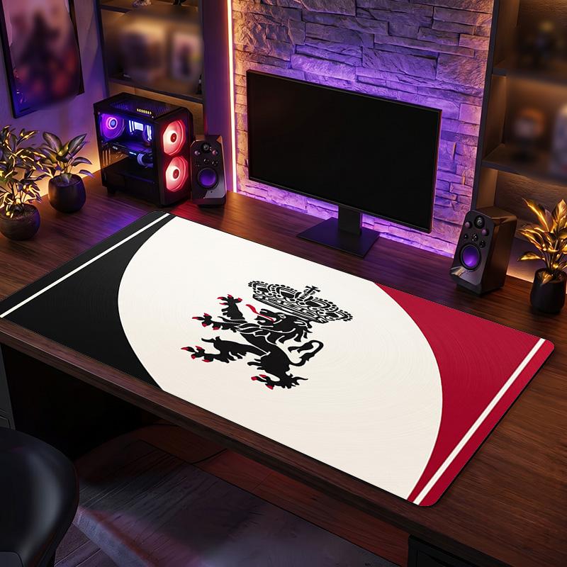 Belgium Football Crest Mouse Pad, Extended Non Slip Rubber Desk Mat for Gaming Office Laptop Fan Gift