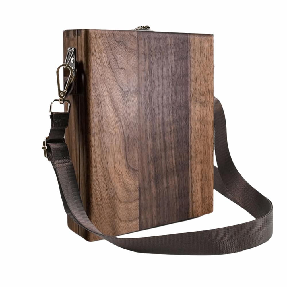 Scatola di Legno Portatile Scatola per Cancelleria Borsa Retrò per Strumenti d'Artista Messenger per Scrittori Scatola di Legno Pittura