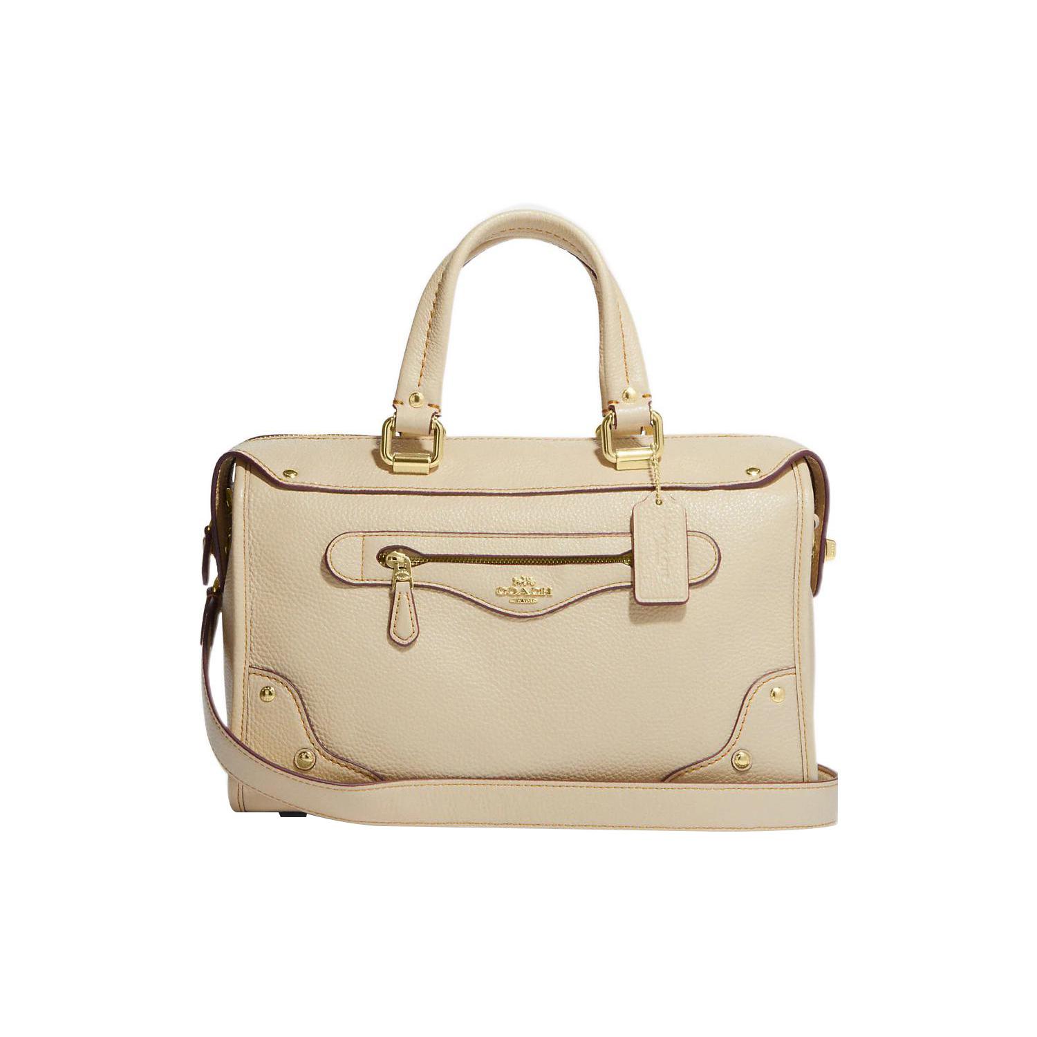 

Новая женская сумка COACH из зернистой кожи, сумка через плечо, сумка кроссбоди, большая, экрю CE633-IMIVO 30.0*15.2*19.1CM