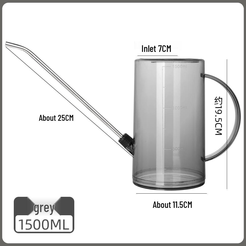 Arrosoir Transparent Grande Capacité en Acier Inoxydable avec Bec Long pour le Jardinage.