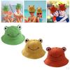 Cartoon Frosch Fischerhut Kinder Kinder Angeln Süßer Frosch Outdoor Fischer Sonne