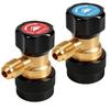 R134a Quick Coupler Adapter Kit 1/4 Inch Male Flare High Low Pressure 6 Ball Connector for Automotive HVAC Refrigerant Charging