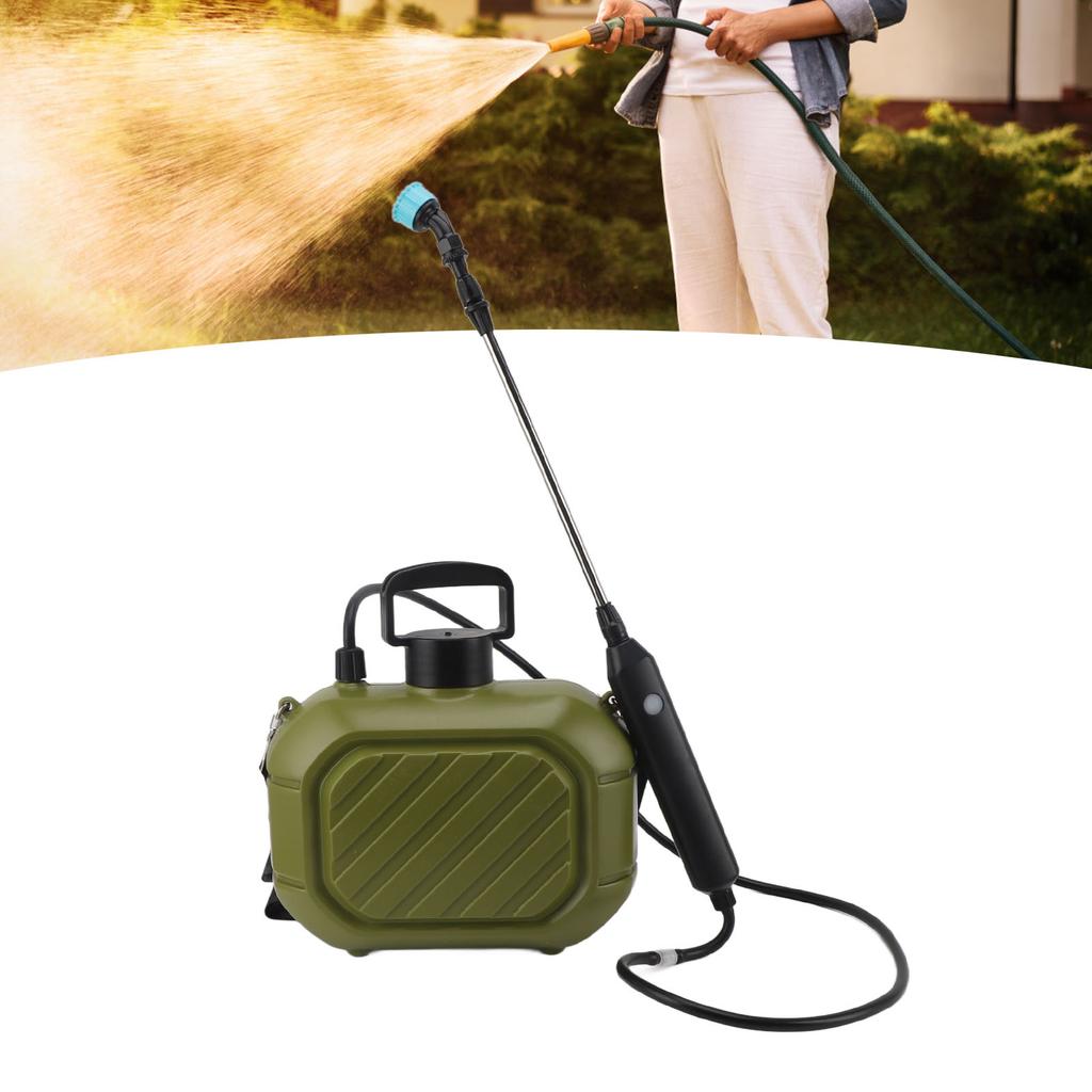 Battery Powered Sprayer 5L Rechargeable Portable Electric Garden Sprayer with Telescopic Wand and Shoulder Strap for Home Lawn