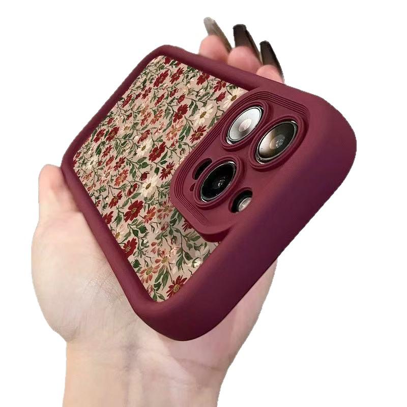 Pouzdro na iPhone 17 Pro Max - Květinový design Kompatibilní s iPhone 13, 14 Pro, 15, 16
