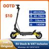 OOTD S10 Elektroroller Faltbar 10 Zoll Offroad-Reifen 1400W 48V 20AH Batterie Umgebungsbeleuchtung Faltbarer Mini-Elektroroller