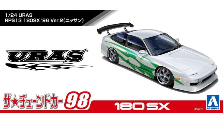 Aoshima Bunka Kyozai The Tuned Car Series Nissan URAS RPS13 180SX Plastic Model Kit 1/24 No.98 '96 Ver.2 (Automobile)