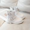 Autumn/Winter Single Baby Girls Elegant Fashion ZIP Cartoon Casual Black/White Comfortable Round Toe Warm Kids Short Boots