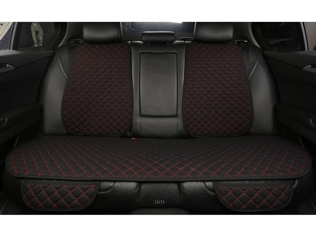 Linen Car Seat Cushion & Backrest Set - Universal, Anti-Slip, Comfortable for All Seasons