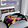 3pcs Custom Name SuperZings Bedding Set,Includes 1 Duvet Cover and 2 Pillowcases,All-season Bedroom Decor
