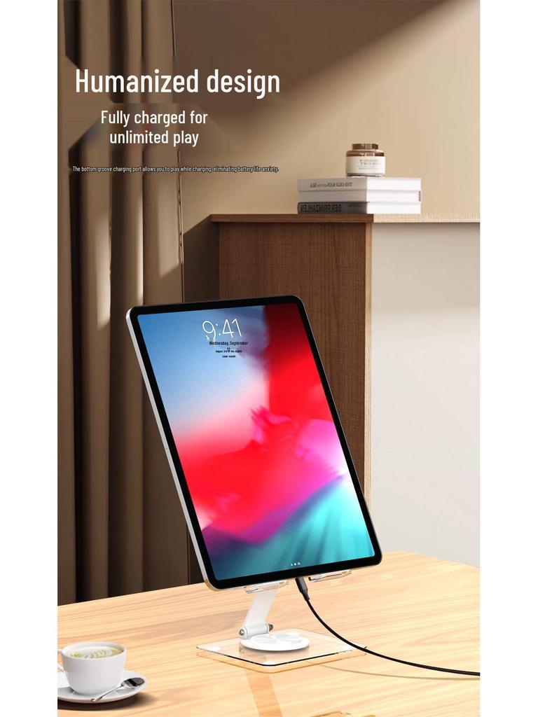 Acrylic Portable Foldable Phone & Tablet Stand for Outdoor & Broadcast Use