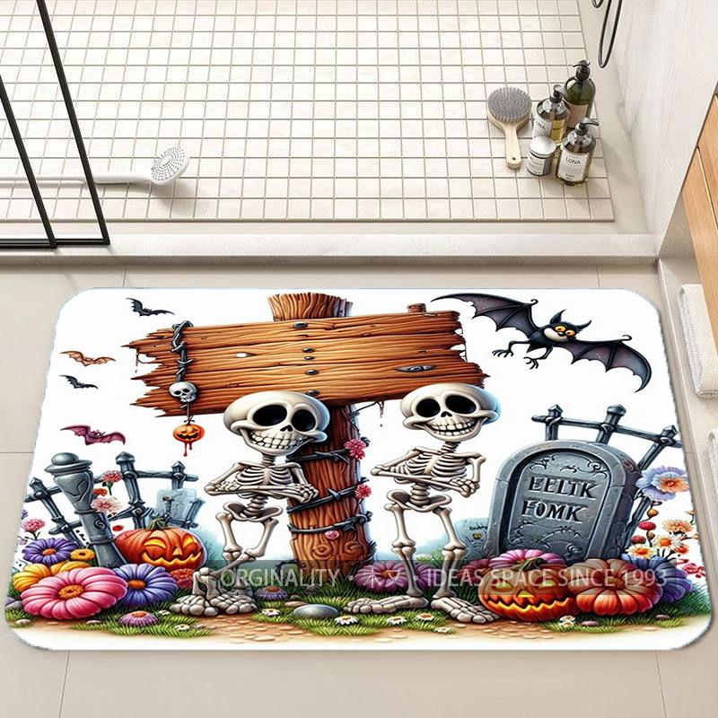 Halloween Witch Car Mat Living Room Decoration Home Sofa Non-Slip Carpet Study Bedroom Tatami Children'S Soft Floor Mat