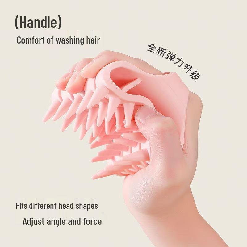 Silicone Scalp Massager Shampoo Brush for Gentle Hair Cleaning