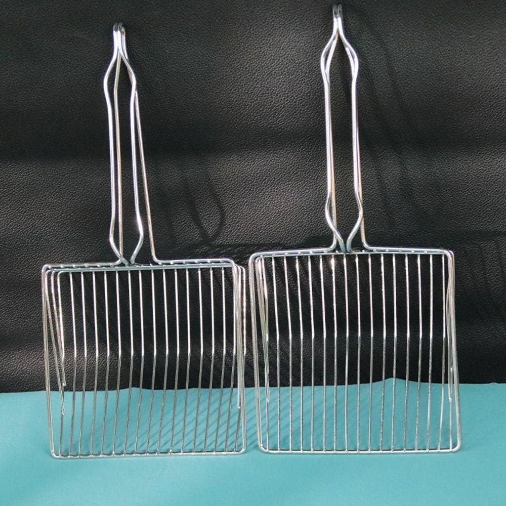 Metal Cat Litter Shovel Long Handle Kitten Litter Sand Shovel Waste Poop Cleaner  Home