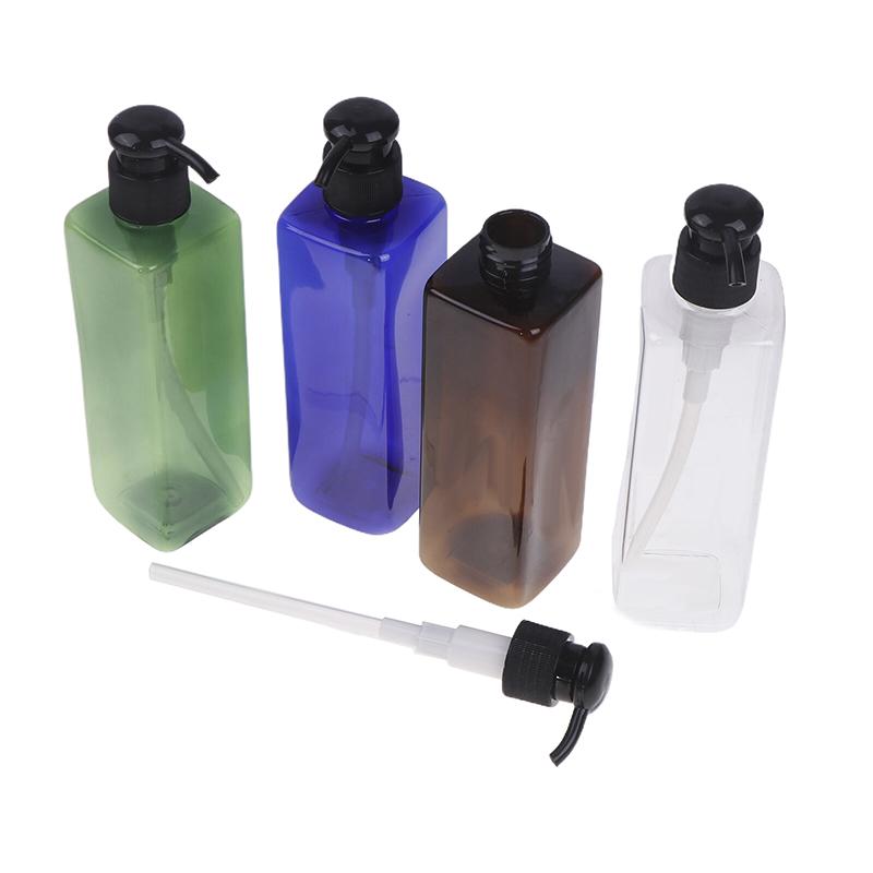 250Ml Square Hand Pump Soap Liquid Dispenser Shampoo Conditioner Bodysoap Gel Pump Bottle Bathroom Empty Lotion Container