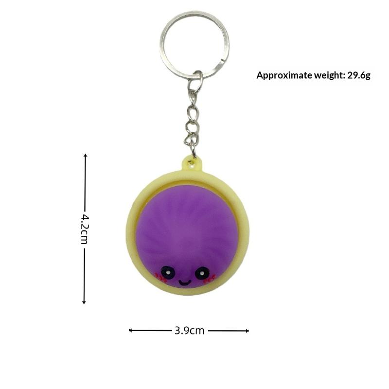 1Pc Dumpling Keychains Cute Baozi Steamer With Lights For Gift Bags Partyfavors Wedding Favors For Guests