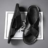 Fashion Lightweight Handmade Men Slippers Summer Men's Sandals Mules Outdoor Half Drag Antiskid Simple Lazy Flats New Slides Flip-flops