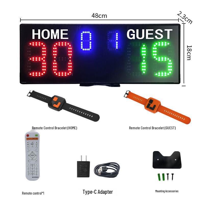 WEZHO Multi-Sport LED Scoreboard with Watch