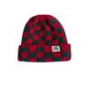 New autumn and winter knitted hats, women's ear protectors, warm contrasting color checkerboard, small versatile wool hats, couple cold hats