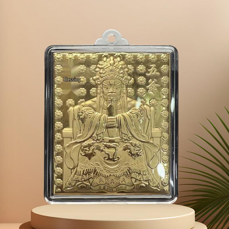 Подвеска на телефон из чистого золота 999 пробы - Бог Богатства, Элегантный брелок и подвеска на сумку, Подарок Black Rope